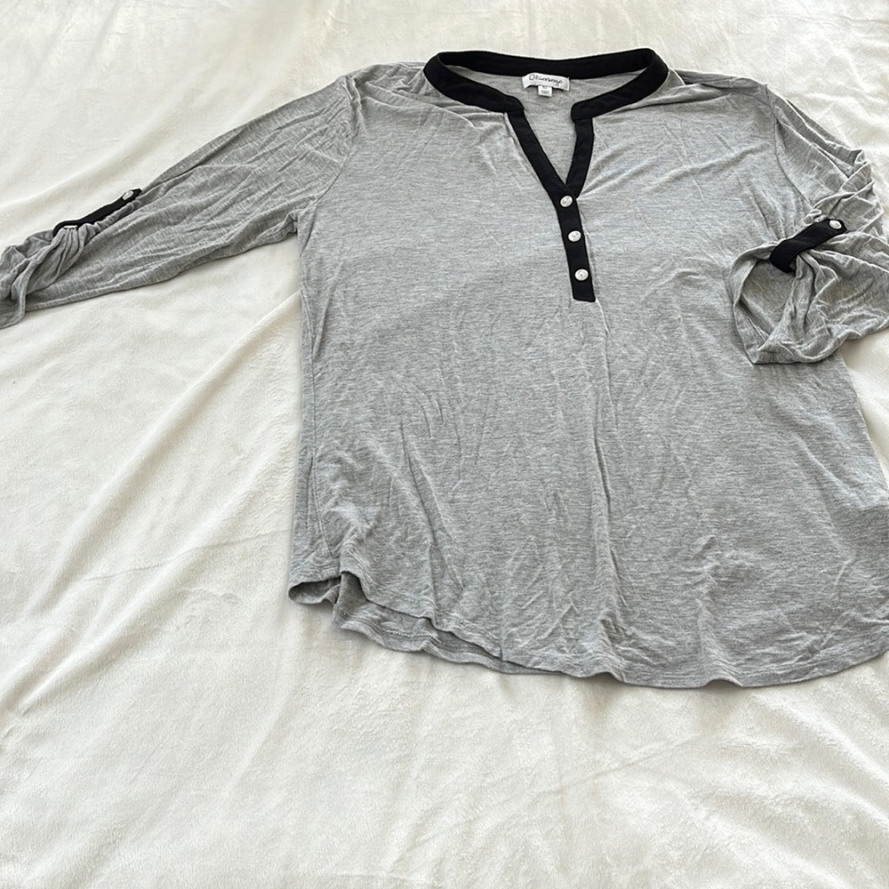 Olsenboye 3/4 Sleeve Henley Top